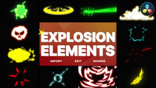 Videohive - Explosion Elements | DaVinci Resolve - 36334179