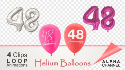 Videohive - 48 Anniversary Celebration Helium Balloons Pack - 36271125