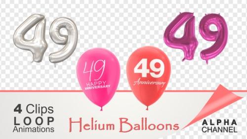 Videohive - 49 Anniversary Celebration Helium Balloons Pack - 36271249