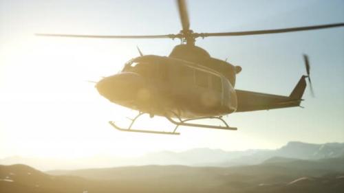 Videohive - Slow Motion United States Military Helicopter in Vietnam - 36343199