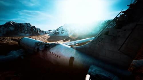 Videohive - Plane Crashed on a Mountain - 36343477