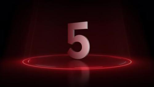 Videohive - 4K Countdown Red - 23814698
