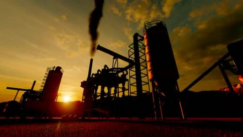 Videohive - Factory with Working Ventilation Sunset - 36395941