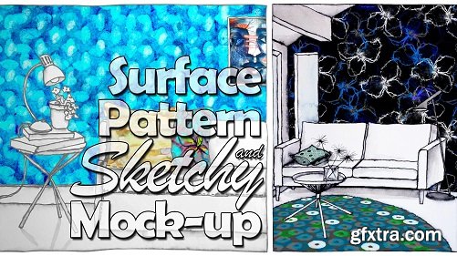 Surface Pattern - Sketchy Mock-up Design