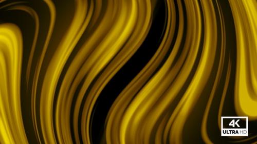 Videohive - Abstract Twisted Yellow Color Trendy Liquid Wavy Background Looped V5 - 36376906