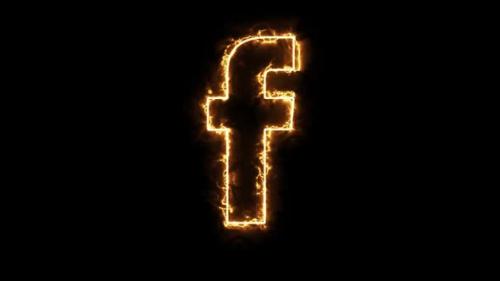 Videohive - Fire Facebook Social Media Icon - 36399291