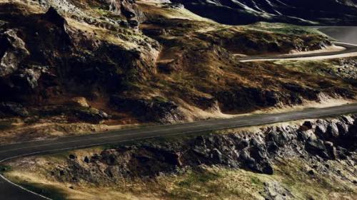 Videohive - Road By the Sea in Sunset Time - 36399684