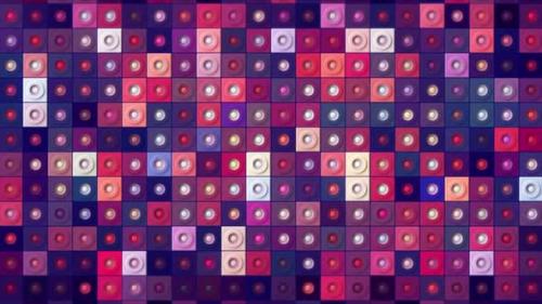 Videohive - Mosaic background of shimmering colored squares with dots - 36407087