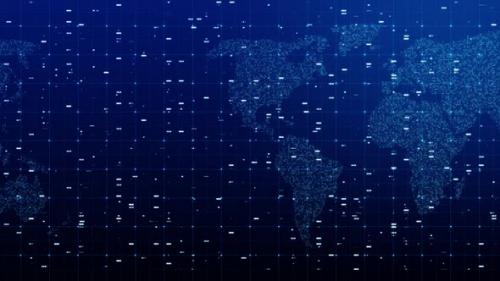 Videohive - Digital world map connection data - 36400622