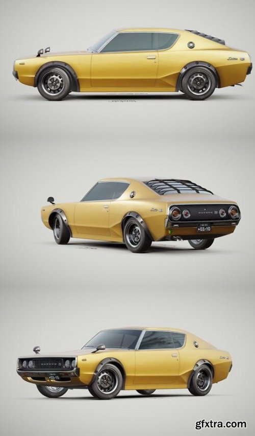 Datsun 240k GT 1973 3D Model