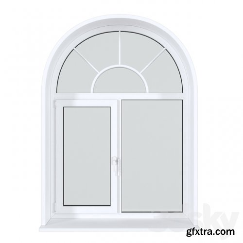 A set of arched plastic windows 18
