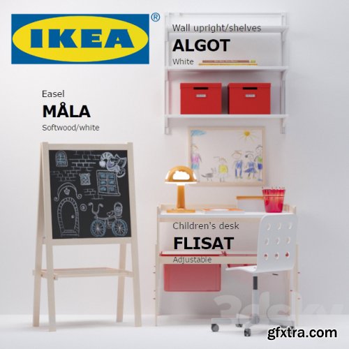 IKEA set for children (Corona, V-ray)