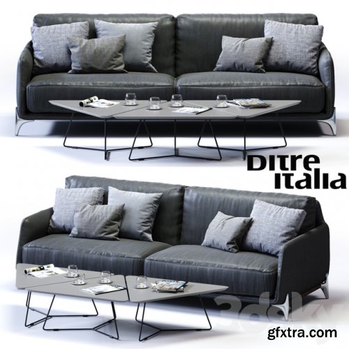 Ditre Italia ELLIOT 3-er Maxi Sofa