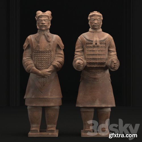 Sculpture of soldiers of the terracotta army