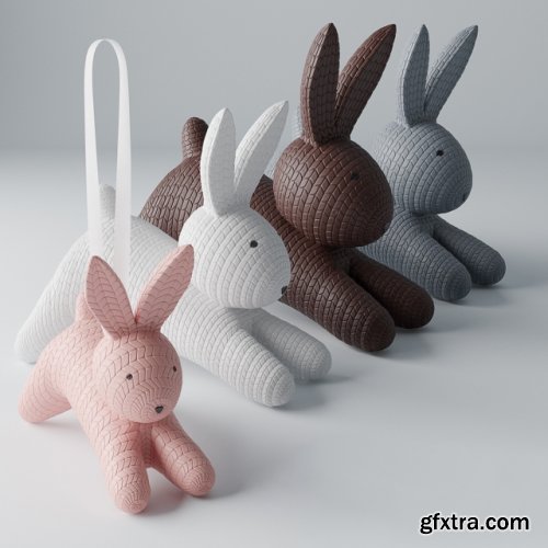 Decorative set of rabbits