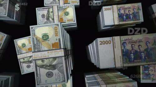 Videohive - US Dollar and Algeria Dinar money exchange loop - 36401747