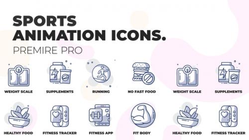 Videohive - Sports & Fitness - Animation Icons (MOGRT) - 36355410