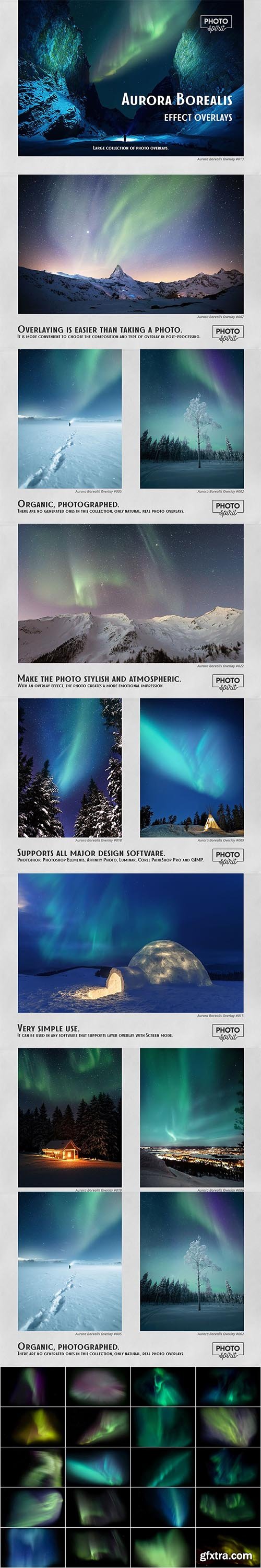 CreativeMarket - Aurora Borealis Effect Overlays 6792640