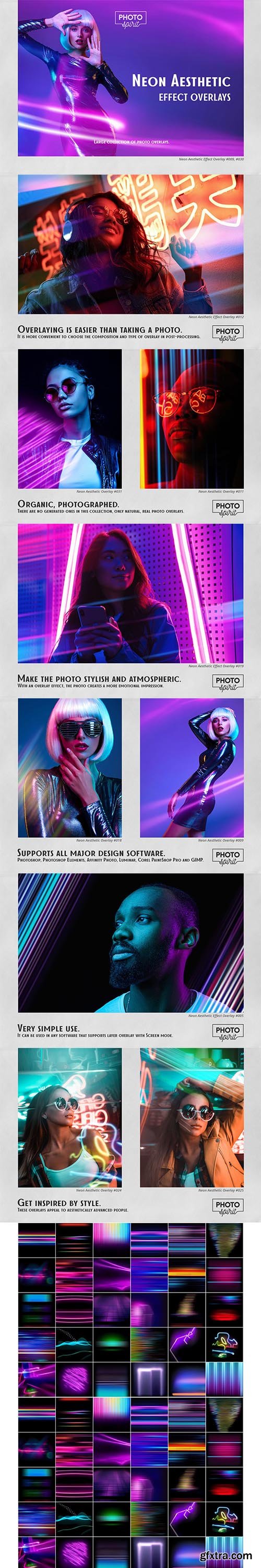 CreativeMarket - Neon Aesthetic Effect Overlays 6792646