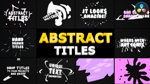 Videohive - Abstract Cartoon Titles | DaVinci Resolve - 36413295