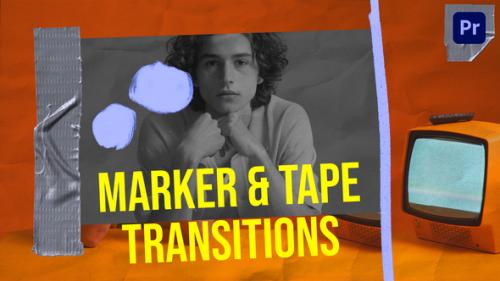Videohive - Marker & Tape Transitions - 36436914