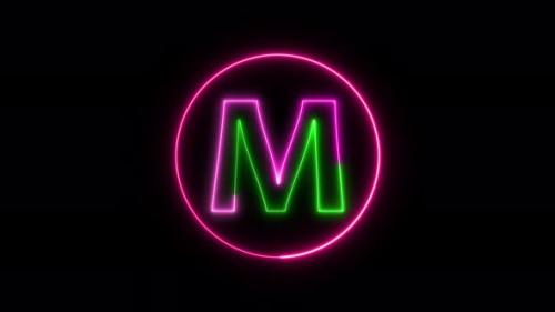 Videohive - Glowing neon font. pink and green color glowing neon letter. Vd 1313 - 36436771