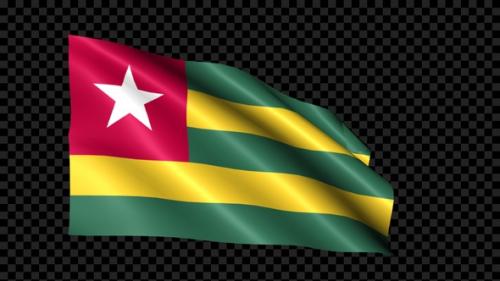 Videohive - Togo Flag Blowing In The Wind - 36438338