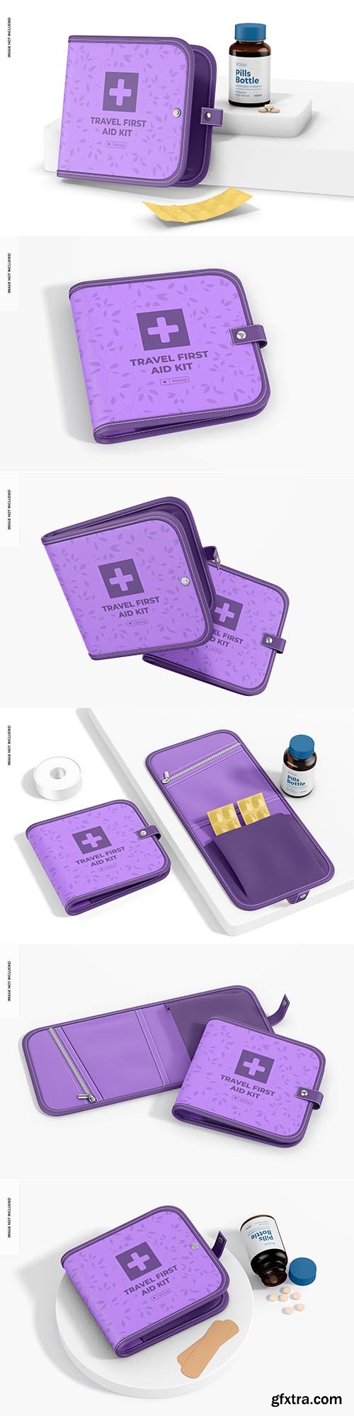 Travel first aid kit mockup