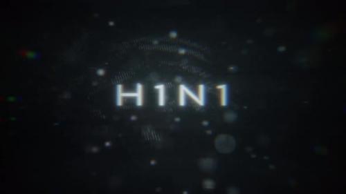 Videohive - H1N1 Text Animation Display with Glitch Distortions - 36426676