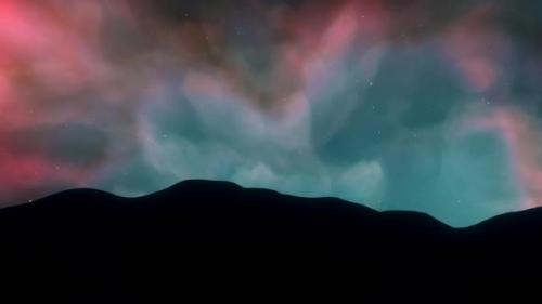 Videohive - Space Background - Rocky Moon and Nebula - 36426821