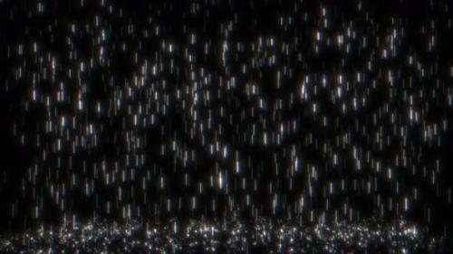 Videohive - Glowing Monochromatic Heavy Rainfall Floor Background Loop - 36427133