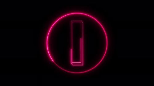 Videohive - Glowing neon font. pink color glowing neon letter. Vd 480 - 36436791