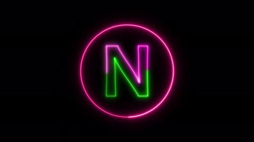 Videohive - Glowing neon font. pink and green color glowing neon letter. Vd 1314 - 36436796