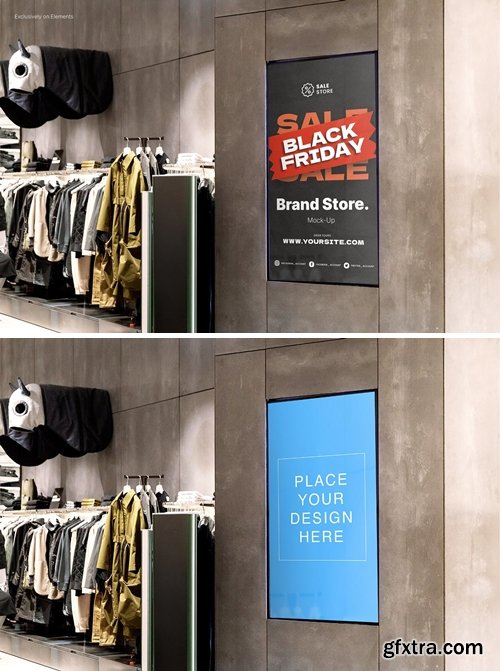 Clothes Store Billboard Screen Mock-Up