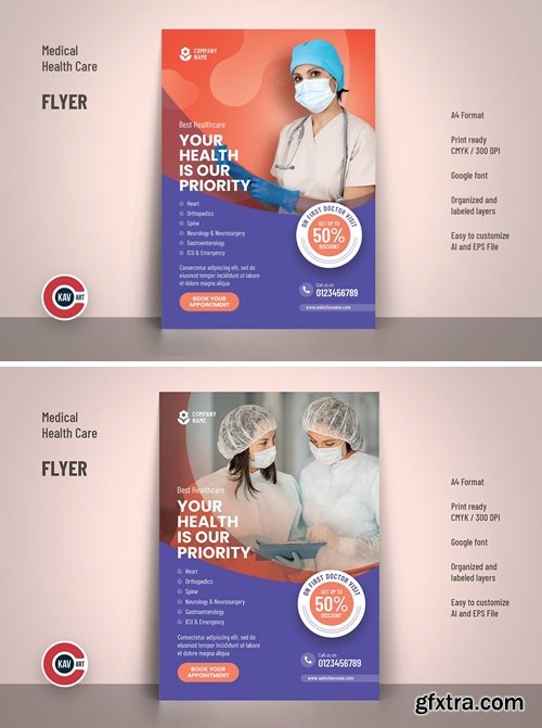 Flyer Template for Medial Health Care