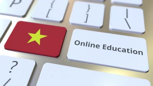 Videohive - Online Education Text and Flag of Vietnam on the Buttons - 36406779