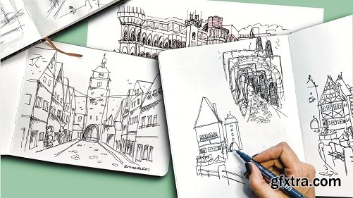 Urban Sketching: Draw Characteristic Old City Charm With One Point Perspective