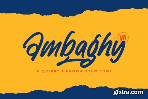 Ambaghy - A Quirky Handwritten Font