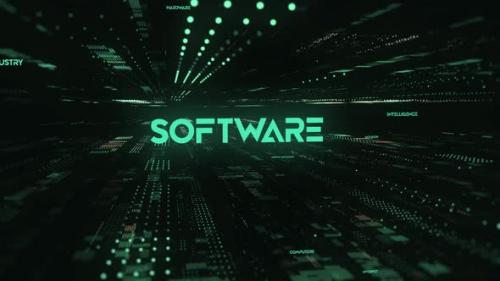 Videohive - Sci Fi Digital Data Word Software - 36535842