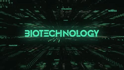 Videohive - Sci Fi Digital Data Word Biotechnology - 36535845