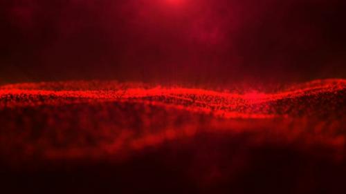 Videohive - Red Particles Animation Background 4K - 36535867