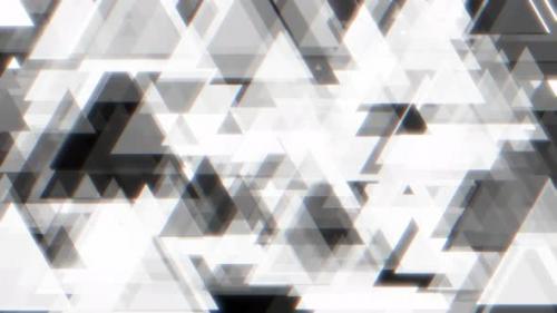 Videohive - Abstract Monochromatic Triangle Shaped Mosaic Background Loop - 36553125
