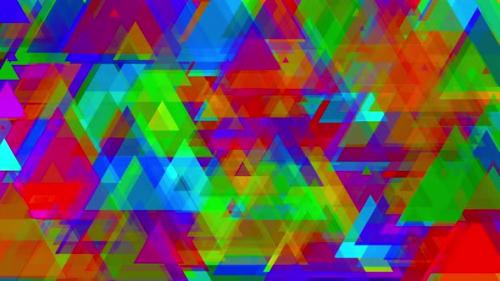 Videohive - Abstract Colorful Triangle Shaped Mosaic Background Loop - 36553130