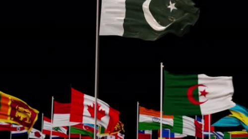 Videohive - Pakistan Flag With World Flags In Alpha Channel - 36563149