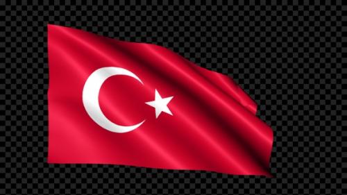 Videohive - Turkey Flag Blowing In The Wind - 36563718