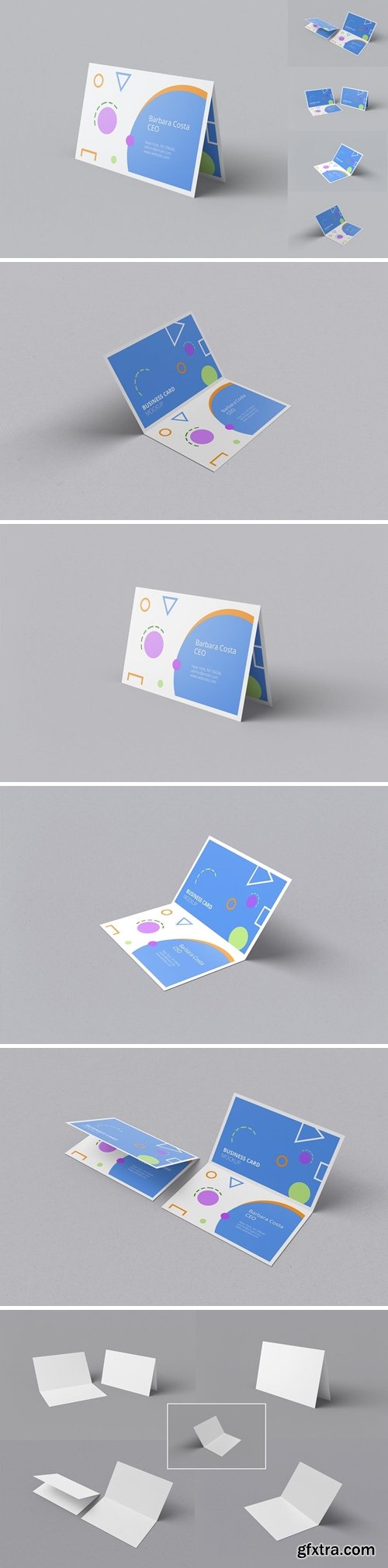 Bi-Fold Business Card Mockup