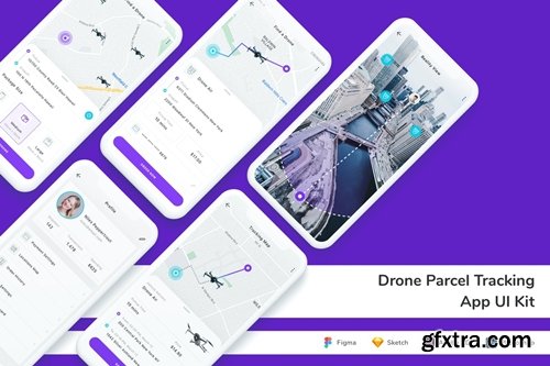 Drone Parcel Tracking App UI Kit