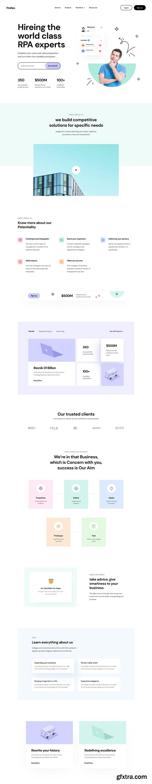 UiHut - Profex Business Consultant Landing Page - 12157
