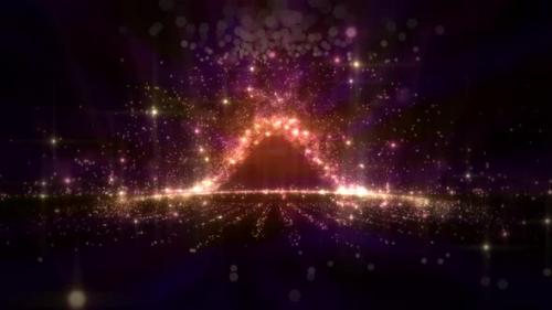 Videohive - Triangular Stars Gate Space Moving Loop Background - 36641104