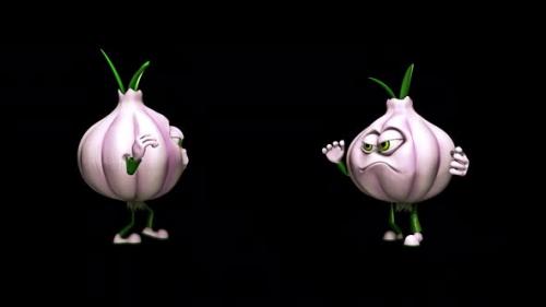Videohive - Comic Garlic Looped Dances with Alpha Channel and Shadow - 36645153